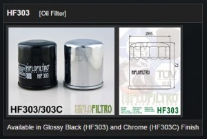 Oliefilter Honda, Kawasaki, Yamaha en Polaris HF303