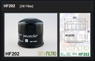 Oliefilter Honda en Kawasaki HF202