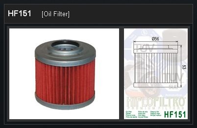 Oliefilter Aprilia / BMW / MuZ HF151