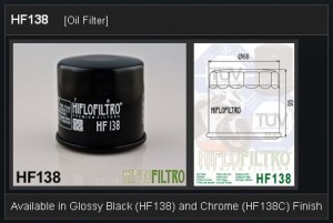 Oliefilter Suzuki HF138